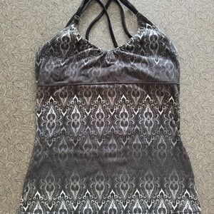 Prana Black and Gray Halter Top